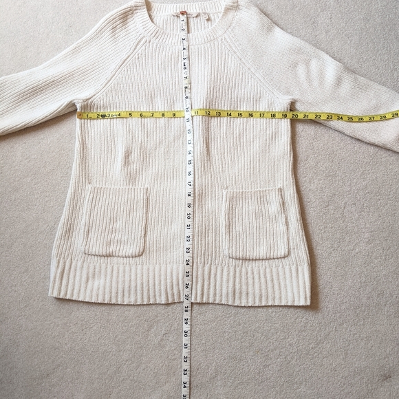 Soft Surroundings cream colored crew neck sweater - Picture 8 of 8